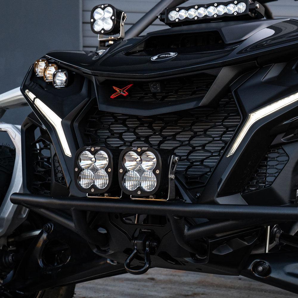 Can-Am Maverick R Pre-Runner Bumper Kits-Lighting Kit-Baja Designs-Squadron Sport-Driving Combo-Clear-Black Market UTV