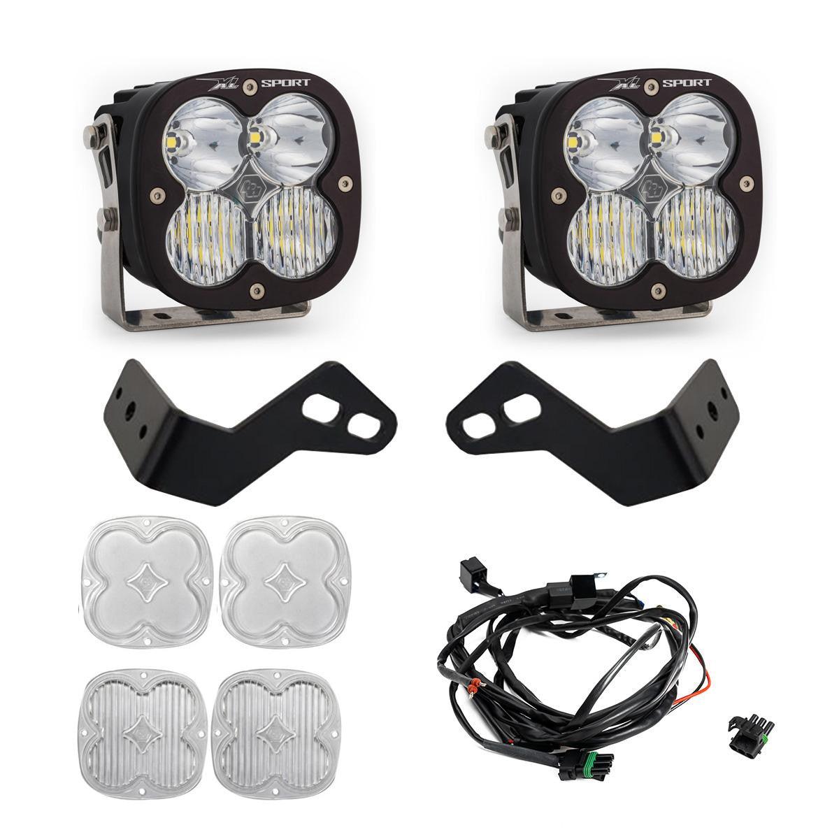 Can-Am Maverick R XL Sport A-Pillar Kit-Lighting Kit-Baja Designs-Driving/Combo-Clear-Black Market UTV