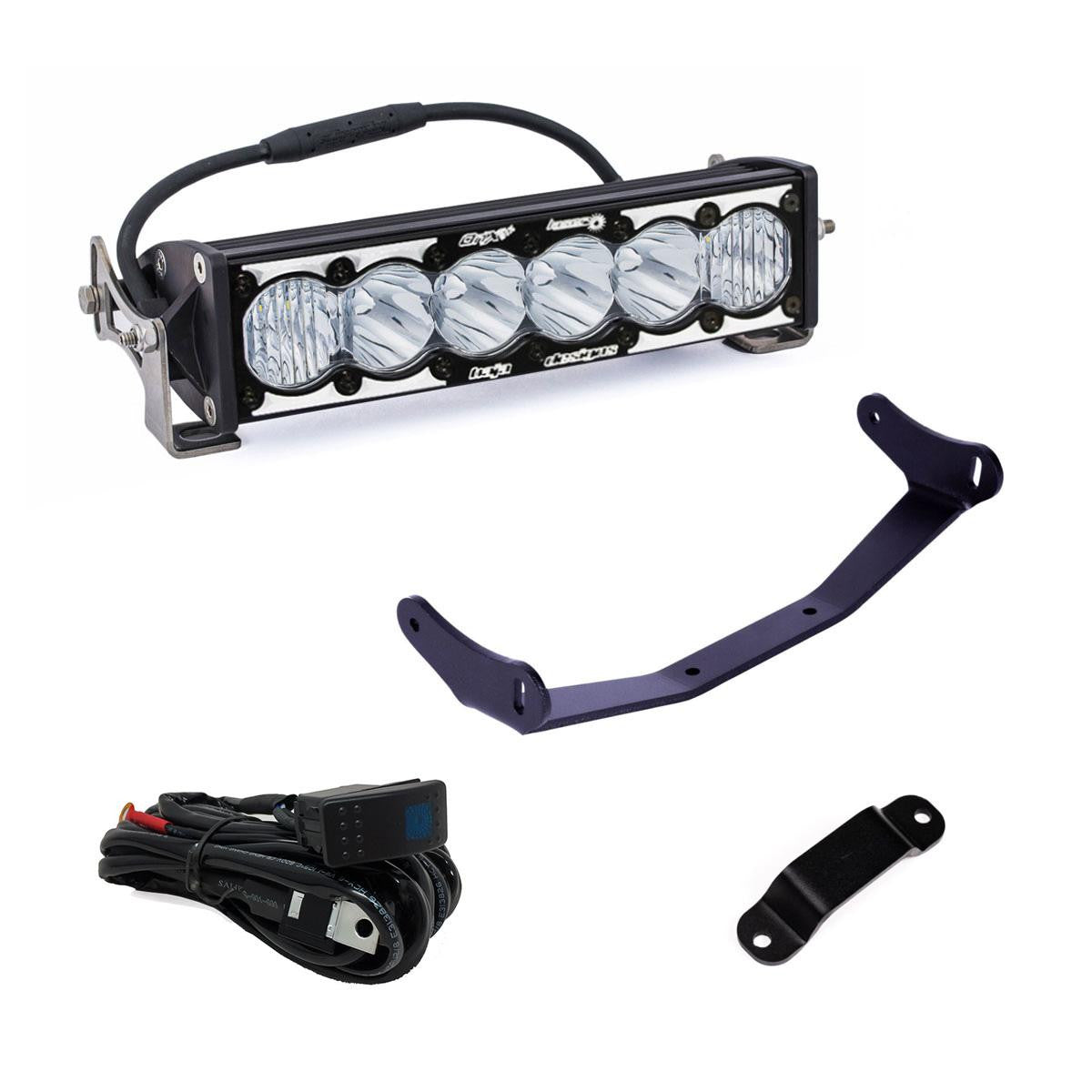 Can-Am Maverick R 10" OnX6+ Laser Hybrid Shock Tower Kit-Light Bars-Baja Designs-Hybrid Spot-Clear-Black Market UTV