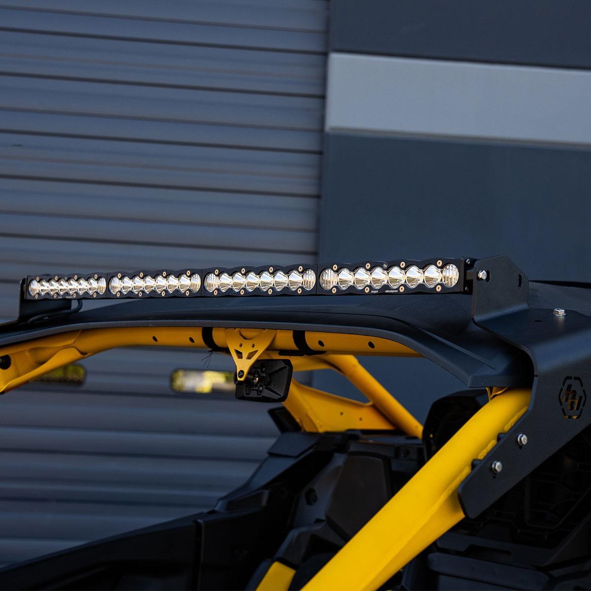 40" S8 Roof Mount Kit - Can-Am Maverick R 2024-Light Bars-Baja Designs-Driving Combo-Clear-Black Market UTV