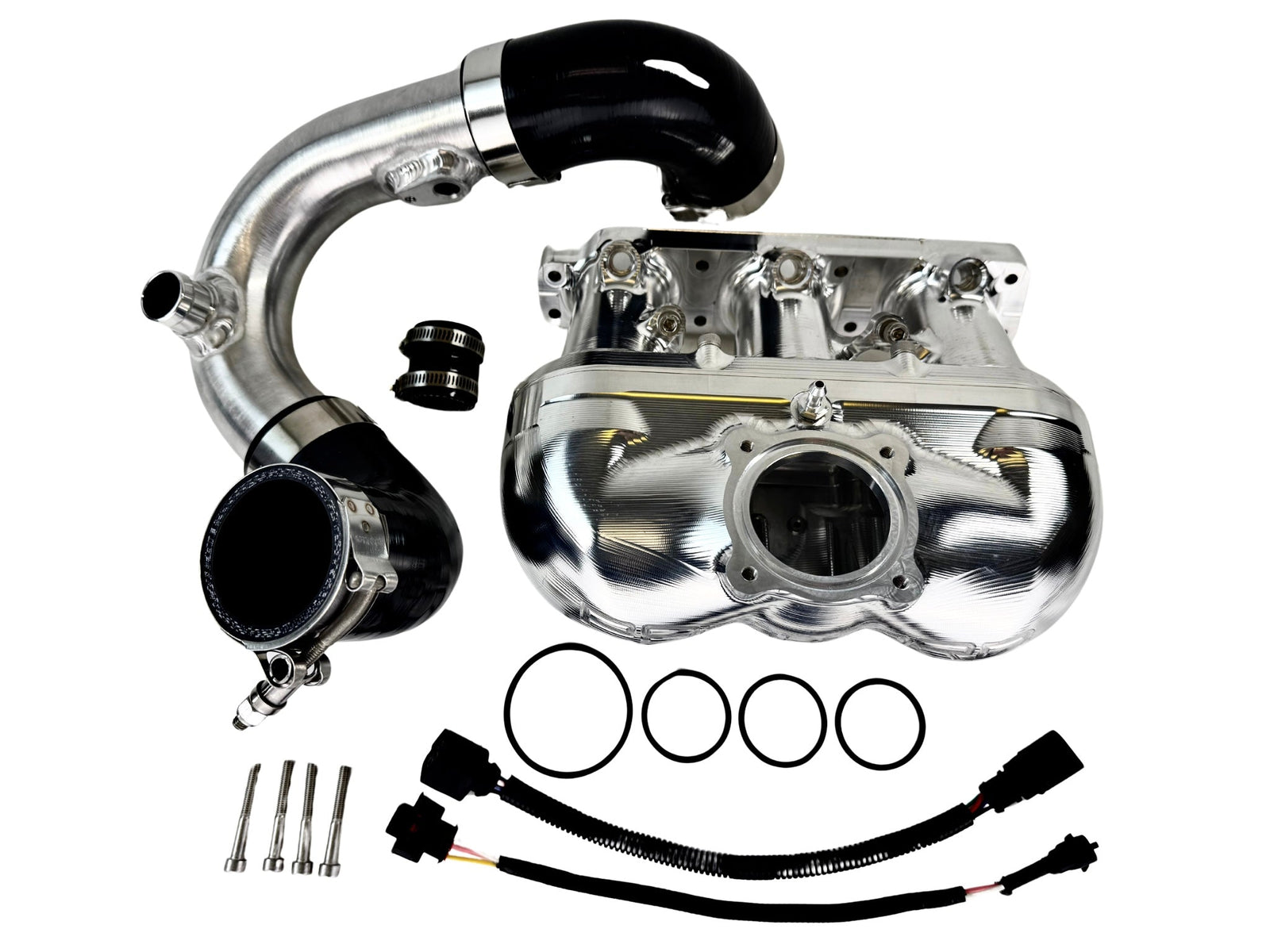 Packard Performance Billet Intake Plenum for Can-Am X3-Performance-Packard Performance Dealer-W/BOV Port-2017 - 2019-Silver-Black Market UTV