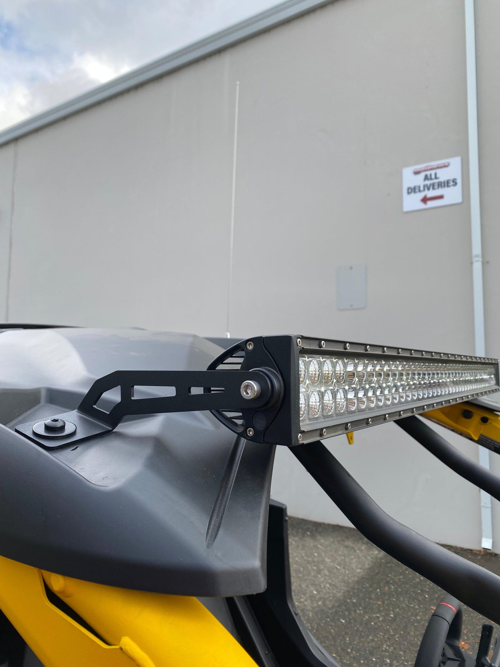 Can-Am Maverick R Light Bar Brackets-Light Bar Brackets-Factory UTV-Baja Designs OnX6 40" Arc LED Light Bar-Black Market UTV