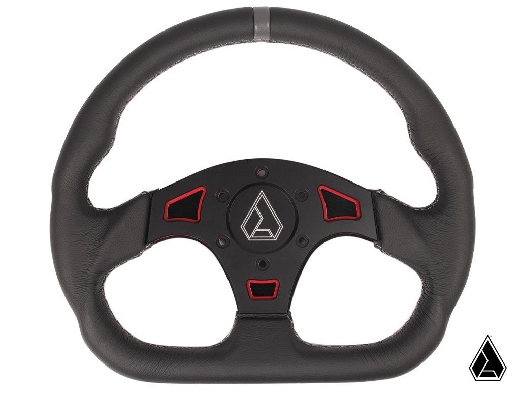 Assault Ind. Ballistic &quot;D&quot; V2 Steering Wheel-Steering Wheel-Assault Industries-Red-Black Market UTV