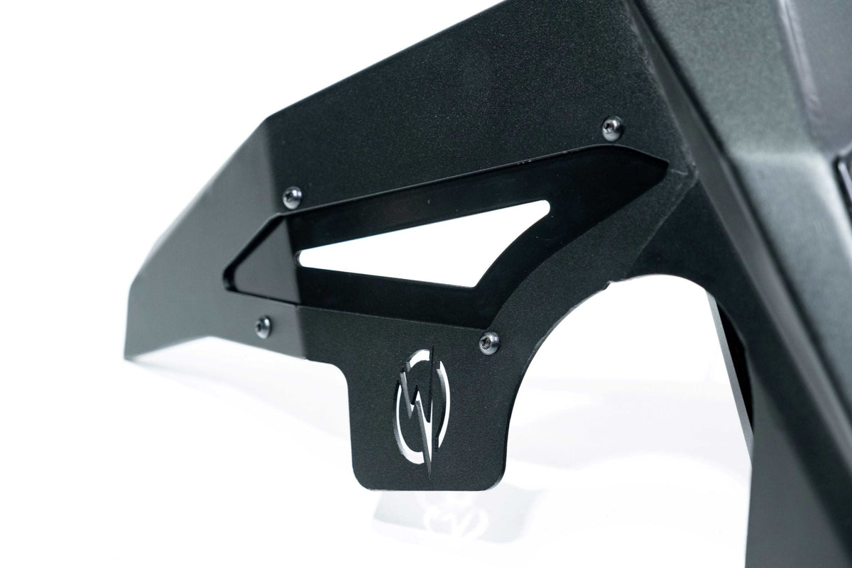2020-2024 Polaris RZR Pro XP Volt Series Winch Front Bumper-WINCH BUMPER-Elektric Offroad Design-Baja Designs 10&quot; OnX6+ Led Bar Driving/Combo Clear [pn #451003](+$442.95)-Elektric Offroad Designs UTV Winch Fairlead and Hook Gun Metal [WFL110004] ($135.00)-On/Off Wiring Harness - OnX6 (10&quot;-20&quot;) / S8 (10&quot;-30&quot;) / XL Sport/XL Pro - Universal [pn#640115] (+$30.95)-Black Market UTV