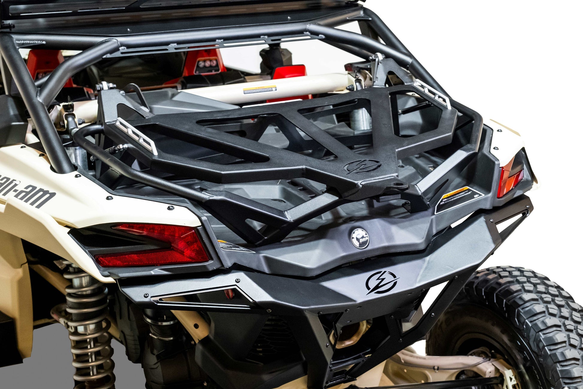 2017-2024 Can Am X3 Maverick Volt Series Baja Spare Tire Rack-Spare Tire Rack-Elektric Offroad Design-Black Market UTV