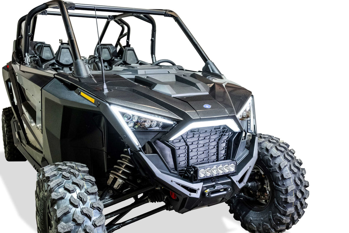 2020-2024 Polaris RZR Pro XP Volt Series Winch Front Bumper-WINCH BUMPER-Elektric Offroad Design-Baja Designs 10&quot; OnX6+ Led Bar Driving/Combo Clear [pn #451003](+$442.95)-Elektric Offroad Designs UTV Winch Fairlead and Hook Gun Metal [WFL110004] ($135.00)-On/Off Wiring Harness - OnX6 (10&quot;-20&quot;) / S8 (10&quot;-30&quot;) / XL Sport/XL Pro - Universal [pn#640115] (+$30.95)-Black Market UTV