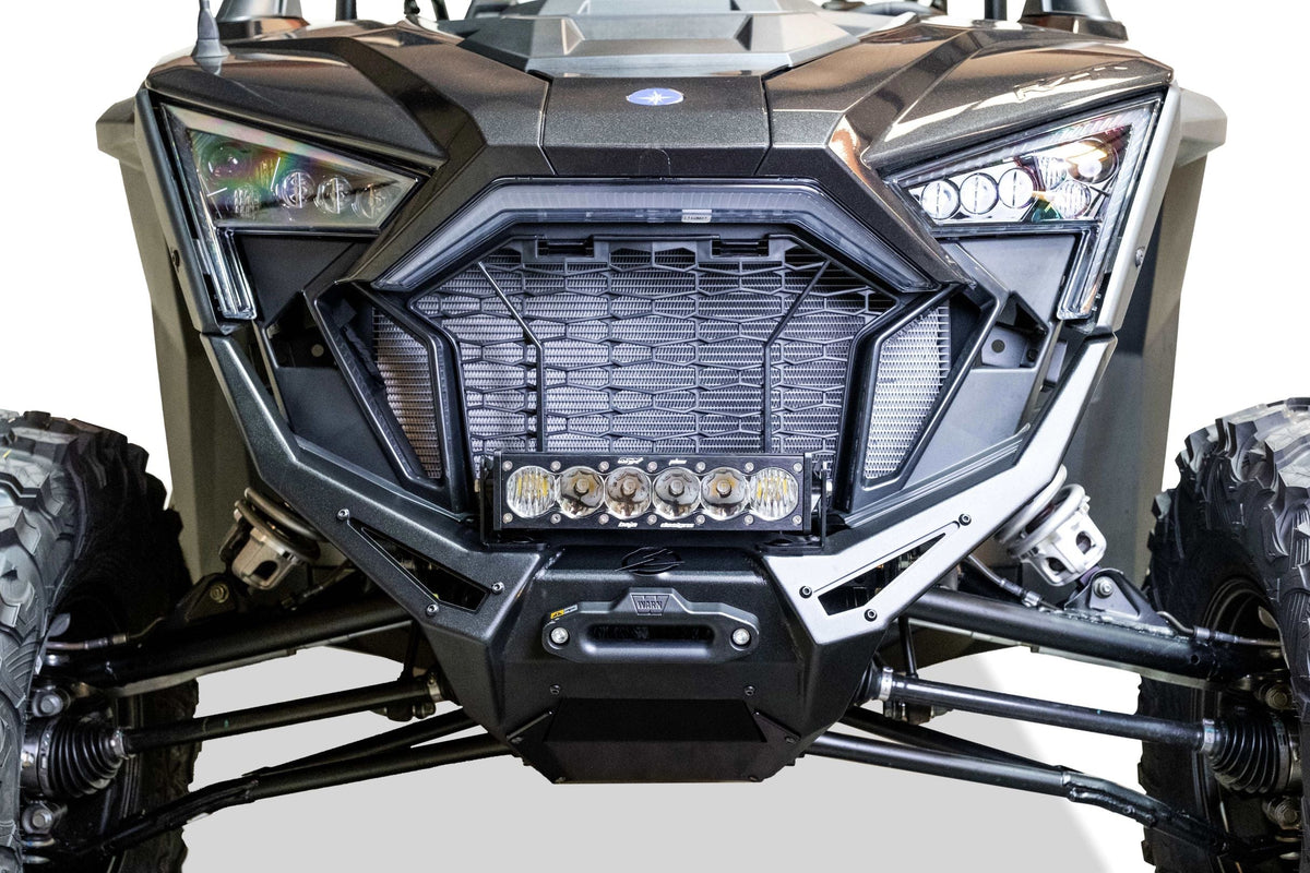 2020-2024 Polaris RZR Pro XP Volt Series Winch Front Bumper-WINCH BUMPER-Elektric Offroad Design-Baja Designs 10&quot; OnX6+ Led Bar Driving/Combo Clear [pn #451003](+$442.95)-Elektric Offroad Designs UTV Winch Fairlead and Hook Gun Metal [WFL110004] ($135.00)-On/Off Wiring Harness - OnX6 (10&quot;-20&quot;) / S8 (10&quot;-30&quot;) / XL Sport/XL Pro - Universal [pn#640115] (+$30.95)-Black Market UTV