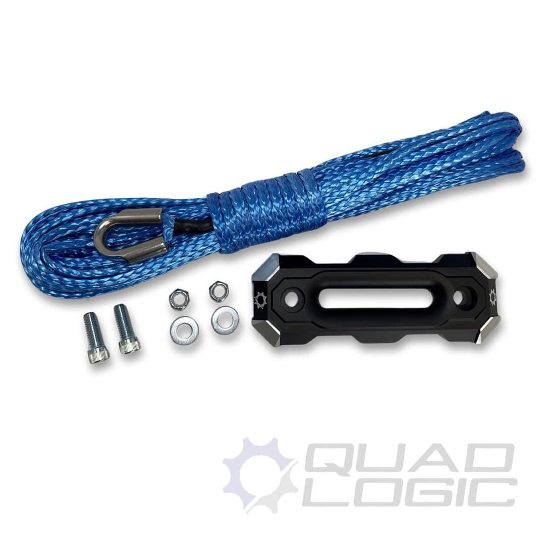 Universal ATV UTV Billet Aluminum Hawse with Synthetic Winch Rope