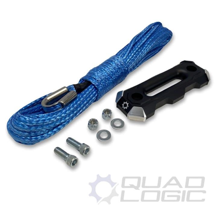 Universal ATV UTV Billet Aluminum Hawse with Synthetic Winch Rope