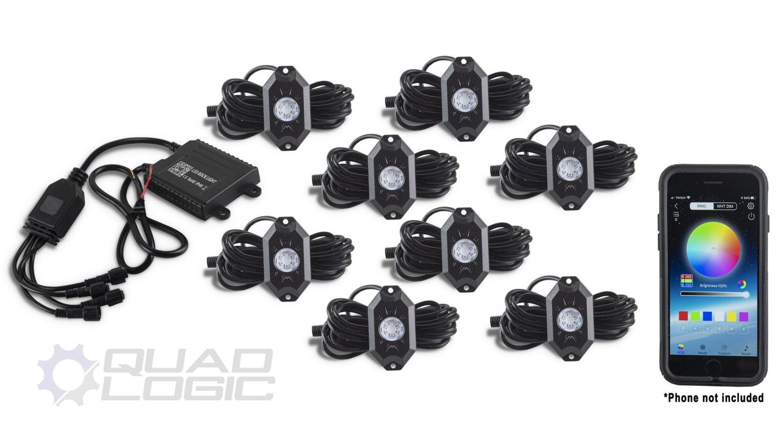 Universal 8Pod RGB Rock Light Accessory Kit