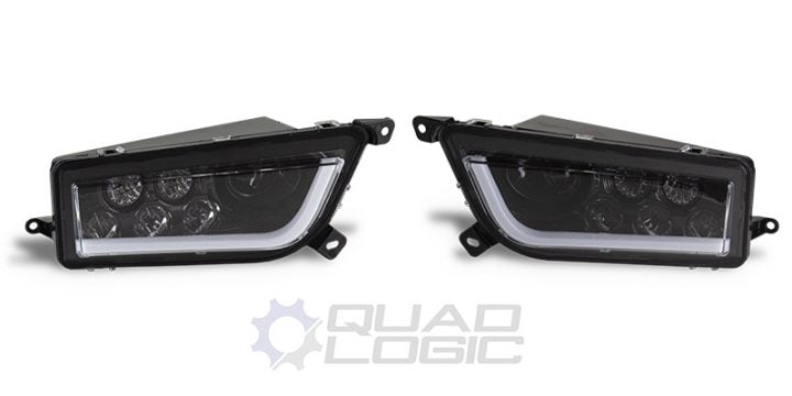 RZR 1000 LED Blackout Headlight PAIR with LED HALO STRIP