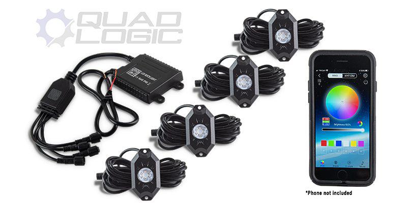 Universal 4Pod RGB Rock Light Accessory Kit-Lighting Kit-Quad-Logic-Black Market UTV