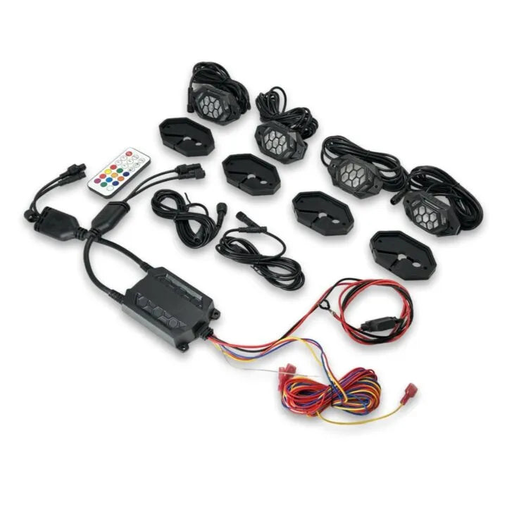 Universal 4Pod RGB Rock Light Accessory Kit-Lighting Kit-Quad-Logic-Black Market UTV