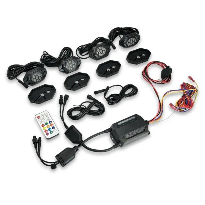 Universal 4Pod RGB Rock Light Accessory Kit-Lighting Kit-Quad-Logic-Black Market UTV