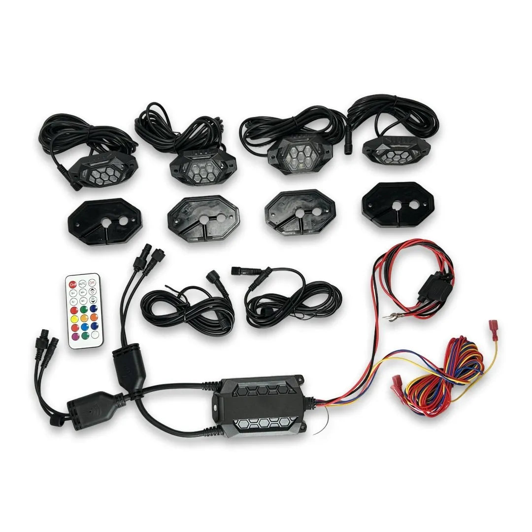 Universal 4Pod RGB Rock Light Accessory Kit-Lighting Kit-Quad-Logic-Black Market UTV