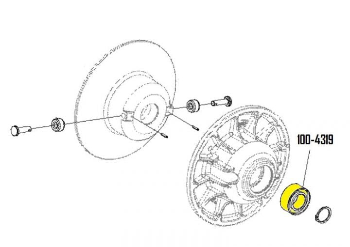 RZR 1000 Team Secondary Driven Clutch Bearing-Clutching-Quad-Logic-Black Market UTV