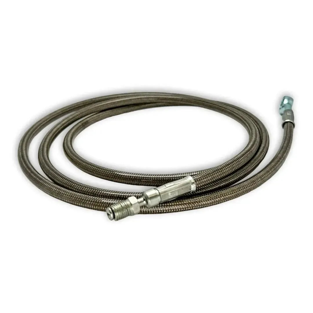 RZR XP 1000 Left Rear Brake Line-UTV Steel Braided Brake Line-Quad-Logic-Black Market UTV