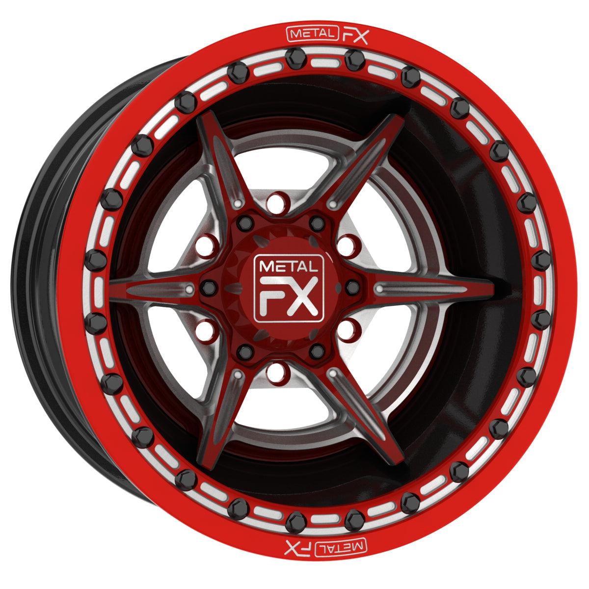 Bullet 6R | Forged 3-Piece | Beadlock-Wheels-Metal FX Offroad-15x8 | -13mm/3.5+4.5 | 6x139.7-RAW-Black Market UTV