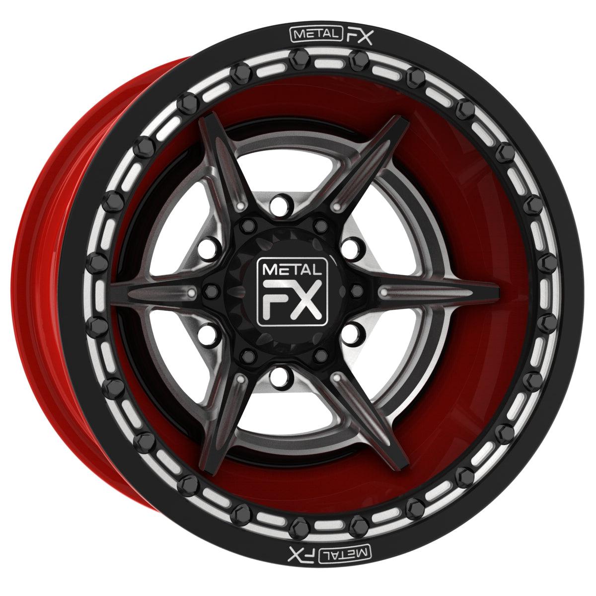 Bullet 6R | Forged 3-Piece | Beadlock-Wheels-Metal FX Offroad-15x8 | -13mm/3.5+4.5 | 6x139.7-RAW-Black Market UTV