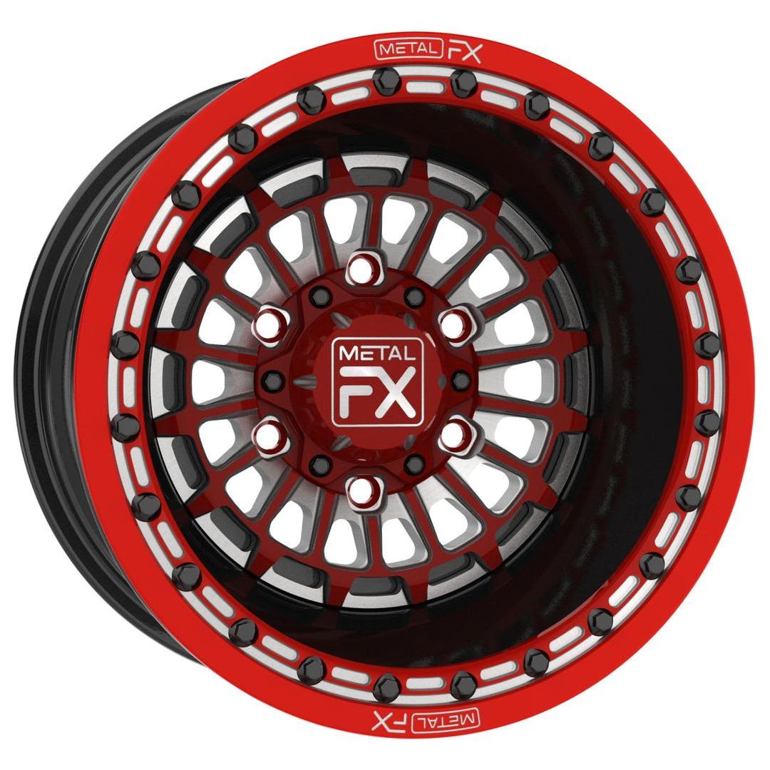 Delta 6R Forged Beadlock Wheel (3-Piece)-Wheels-Metal FX Offroad-15x8 | -13mm/3.5+4.5 | 6x139.7-RAW-Black Market UTV