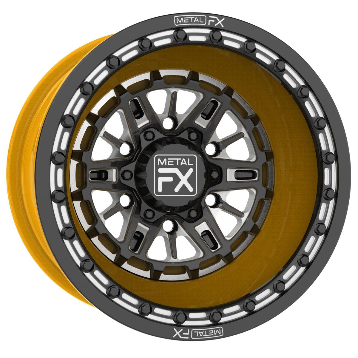 DESTROYER 6R | FORGED 3-PIECE | BEADLOCK | CUSTOM-Wheels-Metal FX Offroad-15x8 | 3.5+4.5 | 6x5.5 (Maverick R)-FINISH-Black Market UTV