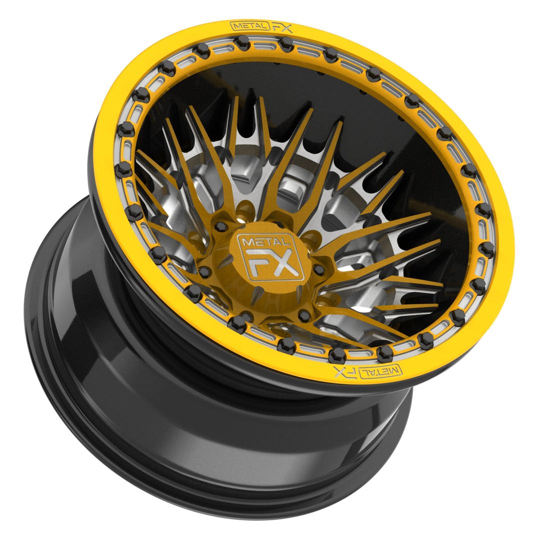 Falcon 6R Forged Beadlock Wheel (3-Piece)-Wheels-Metal FX Offroad-15x8 | -13mm/3.5+4.5 | 6x139.7-RAW-Black Market UTV