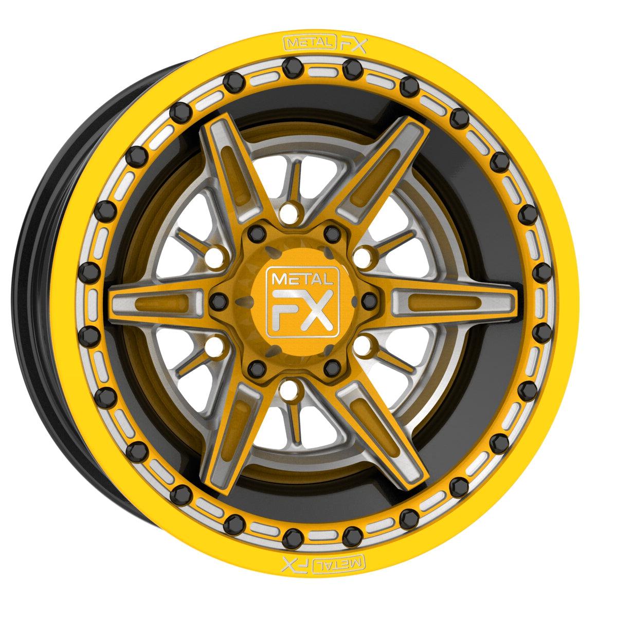 APACHE 6R | FORGED 3-PIECE | BEADLOCK | CUSTOM-Wheels-Metal FX Offroad-15x8 | 3.5+4.5 | 6x5.5 (Maverick R)-FINISH-Black Market UTV