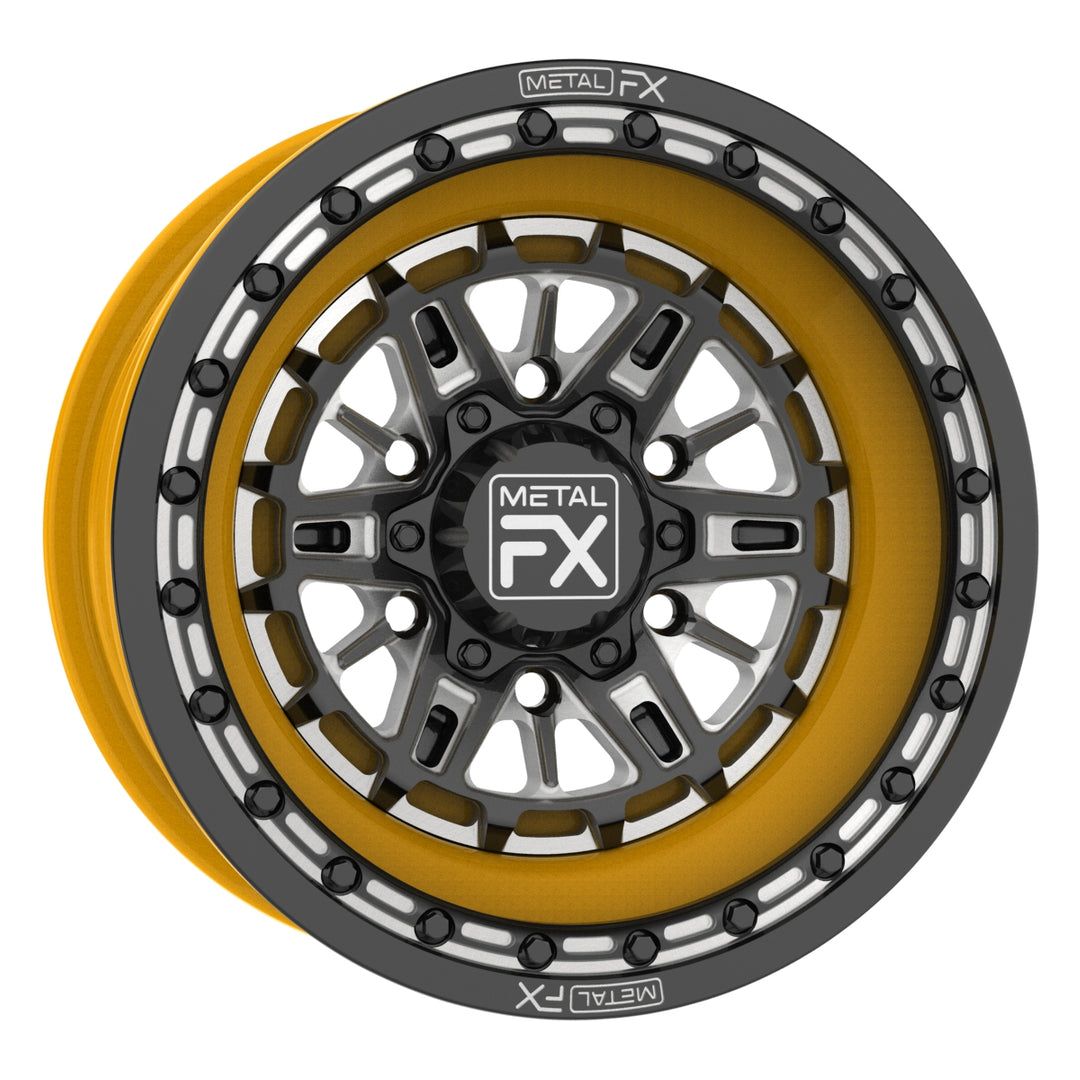 Destroyer 6R Forged Beadlock Wheel (3-Piece)-Wheels-Metal FX Offroad-15x8 | -13mm/3.5+4.5 | 6x139.7-RAW-Black Market UTV