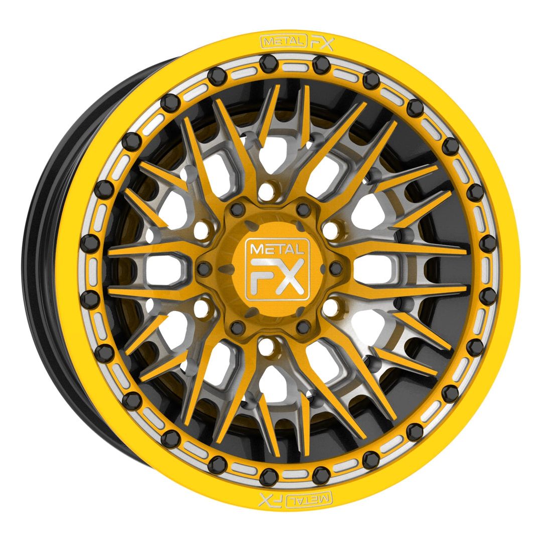 Falcon 6R Forged Beadlock Wheel (3-Piece)-Wheels-Metal FX Offroad-15x8 | -13mm/3.5+4.5 | 6x139.7-RAW-Black Market UTV