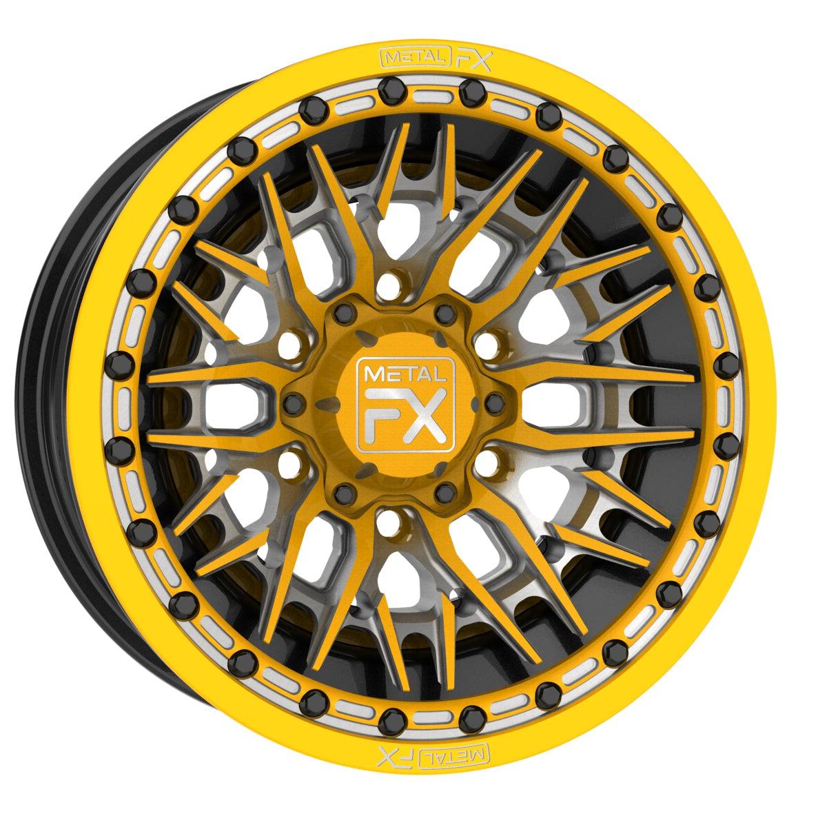 FALCON 6R | FORGED 3-PIECE | BEADLOCK | CUSTOM-Wheels-Metal FX Offroad-15x8 | 3.5+4.5 | 6x5.5 (Maverick R)-FINISH-Black Market UTV