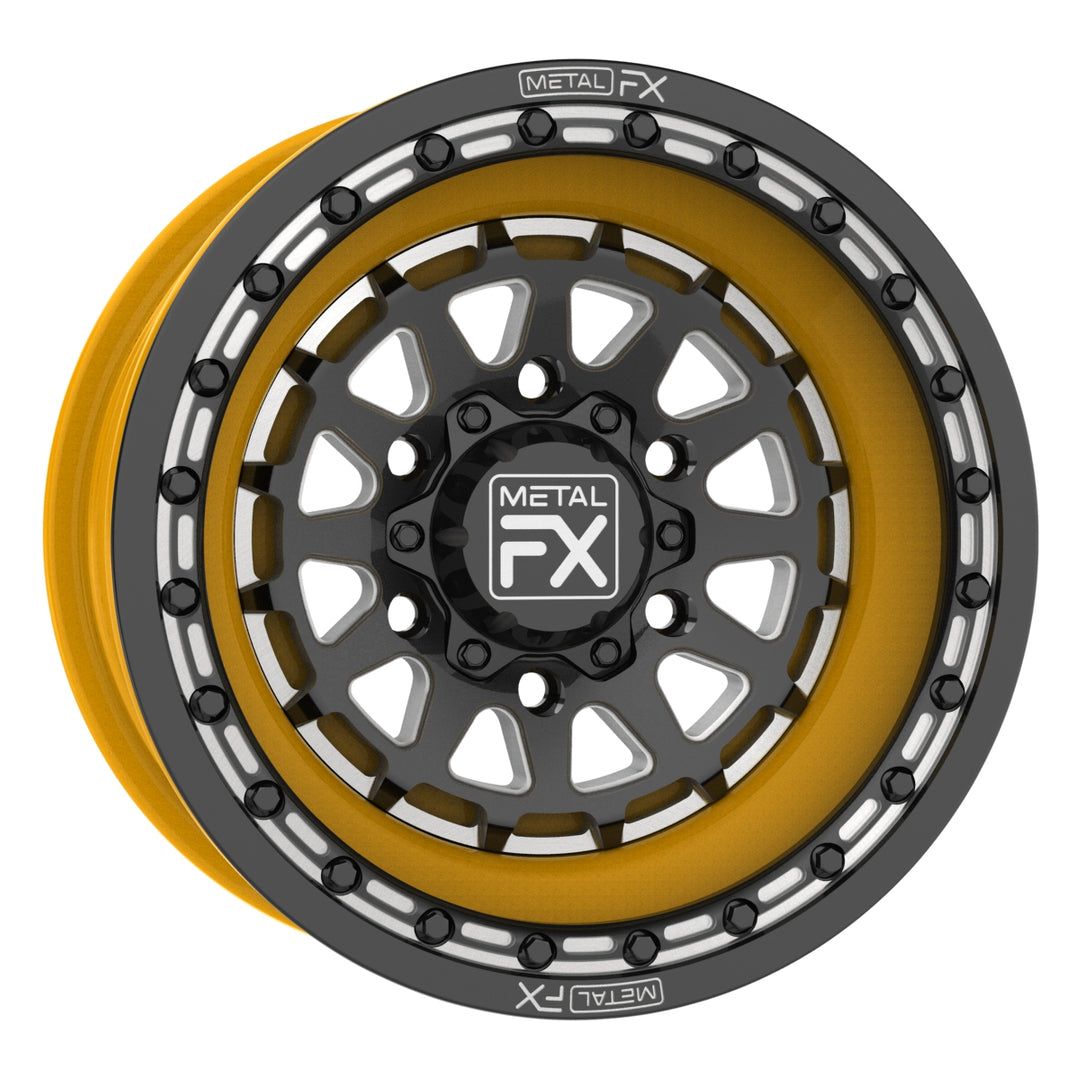 Outlaw 6R Forged Beadlock Wheel (3-Piece)-Wheels-Metal FX Offroad-15x8 | -13mm/3.5+4.5 |6x139.7-CUSTOM-Black Market UTV