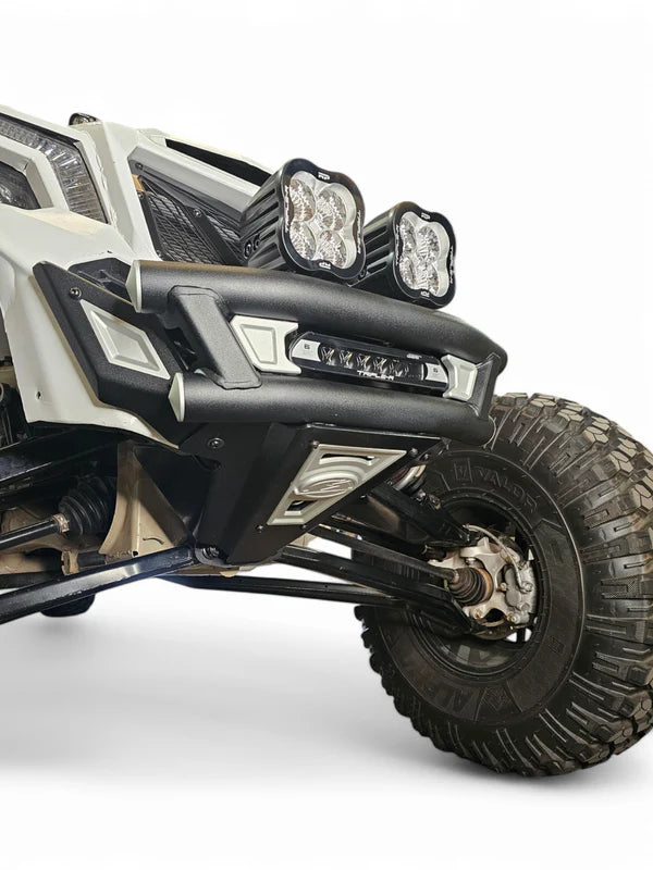 2017 + Can-Am X3 Maverick Amp Front Bumper-Bumper-Elektric Offroad Design-Baja Designs 10" OnX6+ Led Bar Driving/Combo Amber [pn #45013] (+$442.95)-OnX6/Hybrid/Laser/S8 w/Mode Switch (1 Bar) Wiring Harness [pn# 640122] (+$77.95)-Black Market UTV