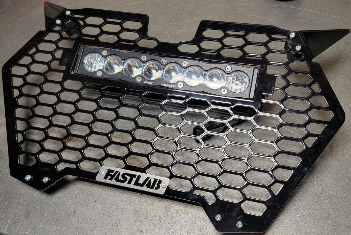 FastLab Can-am Maverick R Grill with S8 Light Bar-LIghting-FastLab UTV-Black Market UTV