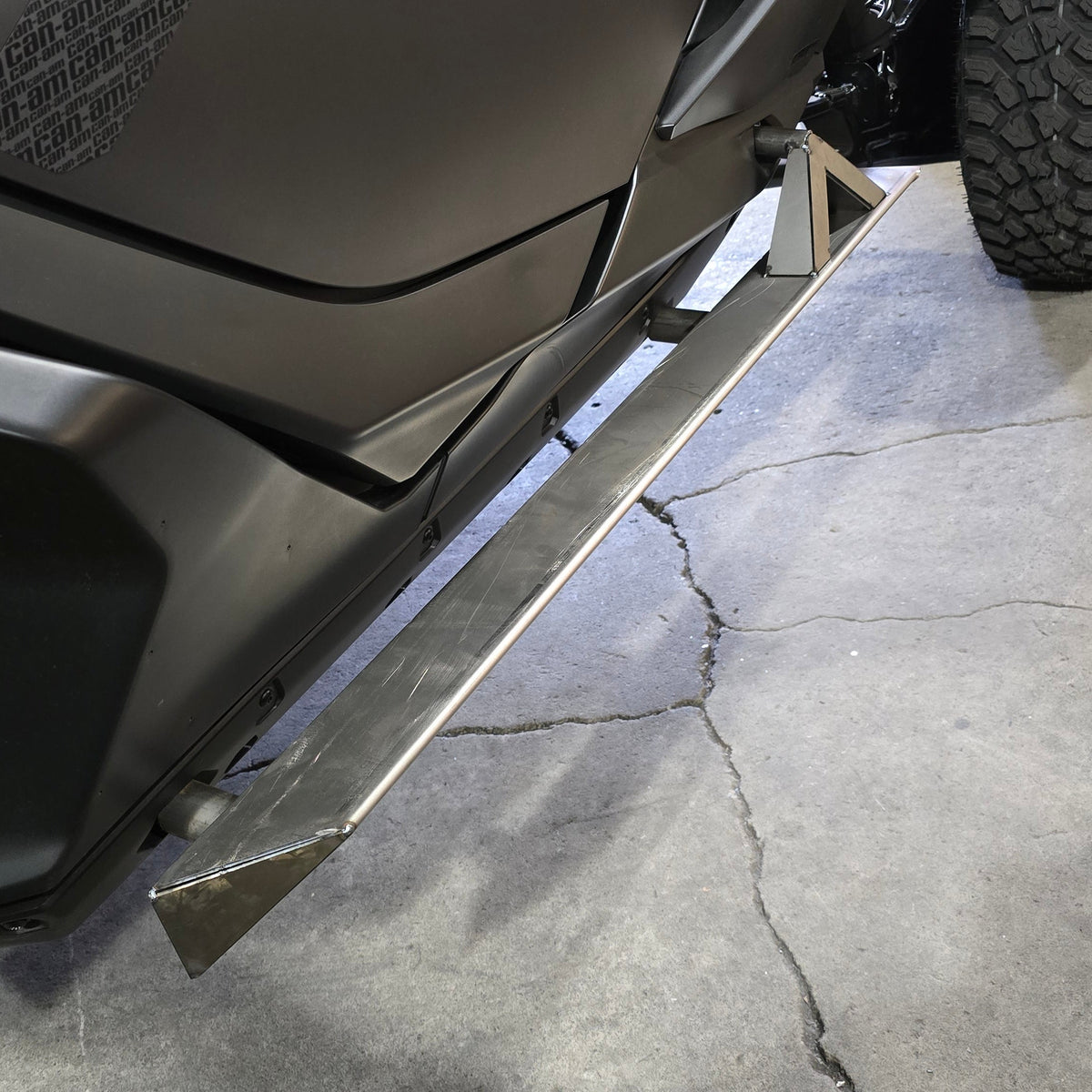 Can-Am Maverick R 2-Seat Rock Slider Steps-FastLab UTV-Raw-Black Market UTV