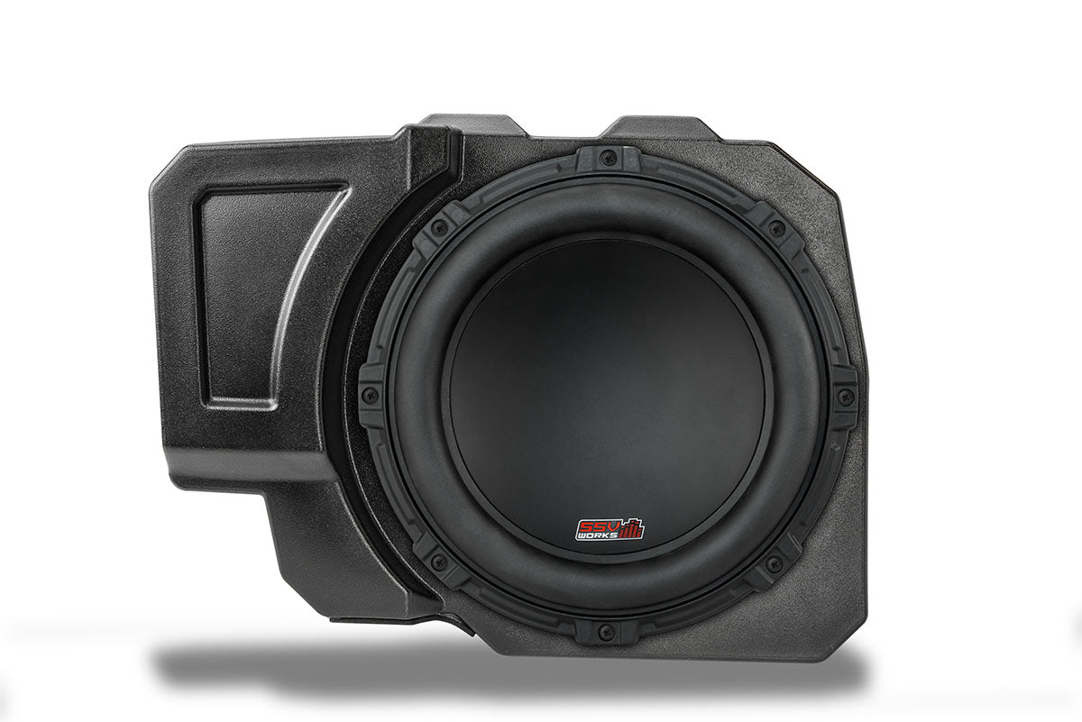 2020-2024 Polaris RZR Pro R/Turbo R/Pro XP 4 Rear-Seat 10in Subwoofer-Enclosure-Audio-SSV Works-Unloaded-Black Market UTV