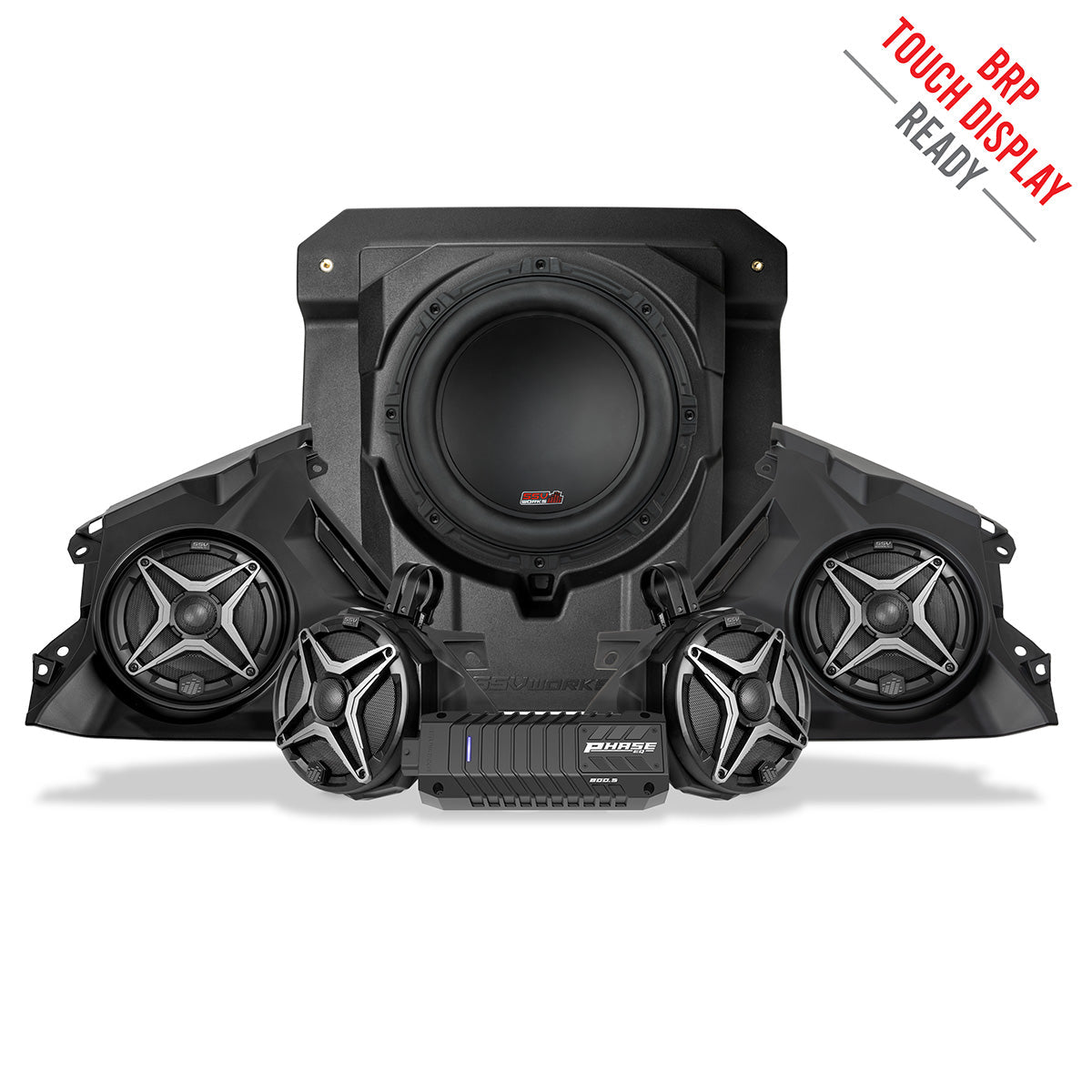 2024 Can-Am® Maverick R, Phase-4 A-Spec 800watt 5-Speaker System-Audio-SSV Works-Black Market UTV