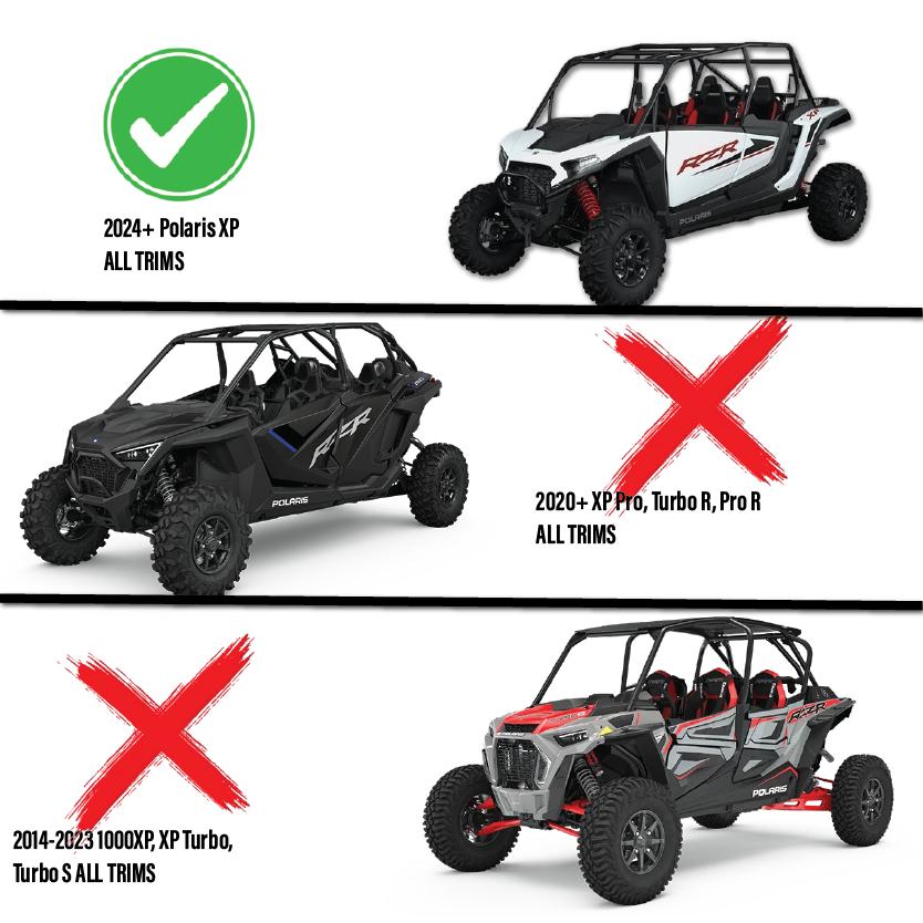 2024+ Polaris XP Bench Seat and Bucket Seat Combo-Seats-Aces Racing-Daytona-Black Market UTV