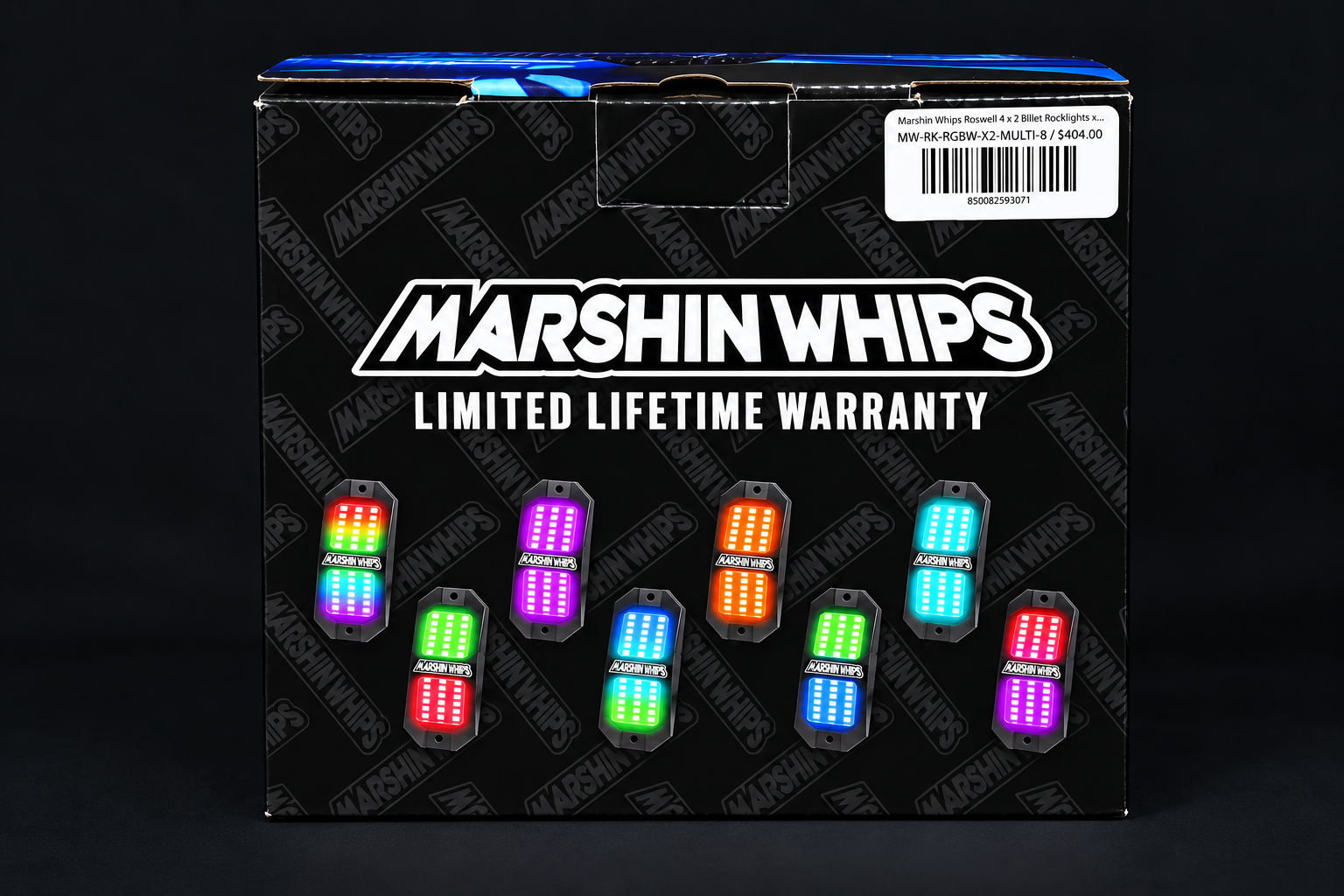 Marshin Whips Rosewell X-2 Billet Rocklights x8 (Kit)-Rock Lights-Marshin Whips-Black Market UTV