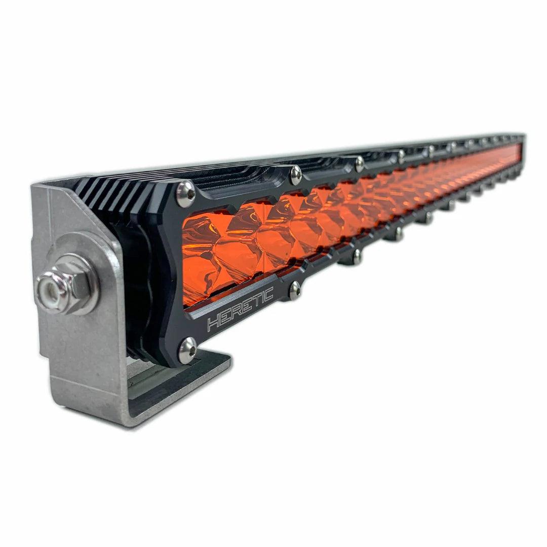 40" Amber LED Light Bar-Light Bar-Heretic Studio-Amber-Combo-Wiring Harness: 40" and Above for Single Light Bar (180W-300W) + $49.99-Black Market UTV