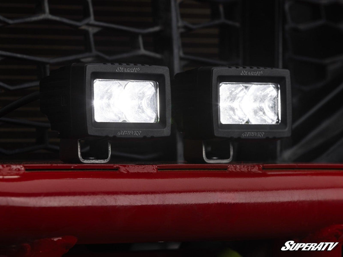 3&quot; x 1.5&quot; Single-Row LED Cube Lights-LED Light-Super ATV-1.75 inch Cage Mount (See Fitment)-Black Market UTV