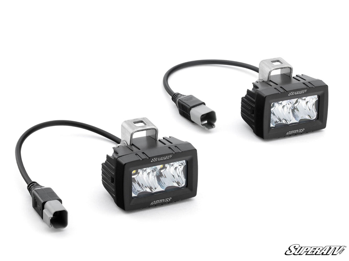 3&quot; x 1.5&quot; Single-Row LED Cube Lights-LED Light-Super ATV-1.75 inch Cage Mount (See Fitment)-Black Market UTV