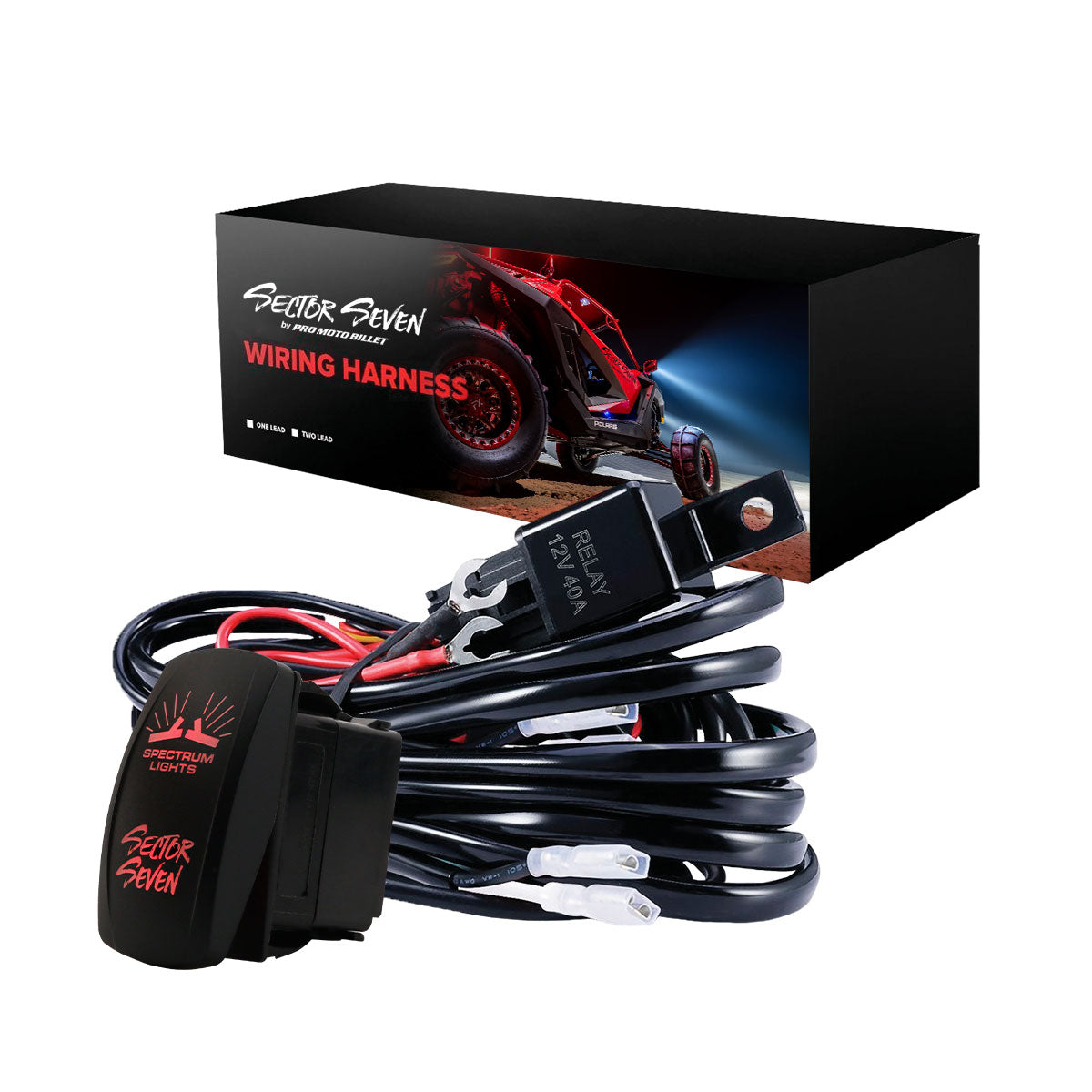 LED Universal Wiring Harness Kit-Mounts & Accessories-Sector Seven-Black Market UTV