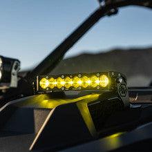 Polaris RZR Pro R S8 10&quot; Hood Mount Kit - Polaris RZR Pro R 2022-2023-Lighting Mounts-Baja Designs-Driving/Combo-Clear-10 Inch-Black Market UTV