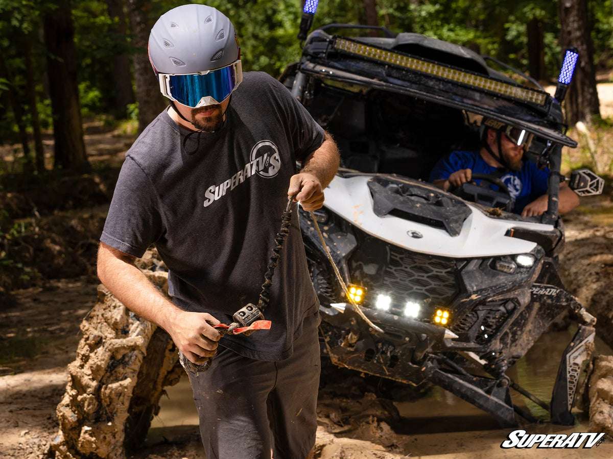 CAN-AM MAVERICK X3 WINCH MOUNT PLATE KIT-Winch Mount-Super ATV-64 inch Wide-No just the Winch Mount Plate-3500 lb.-Black Market UTV