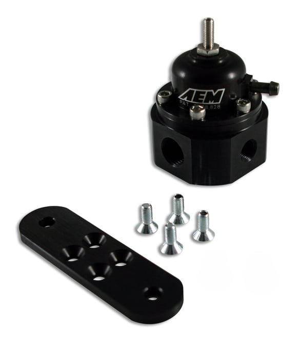 AEM Universal Adjustable Fuel Pressure Regulator-Fuel Regulator-AEM-Black Market UTV