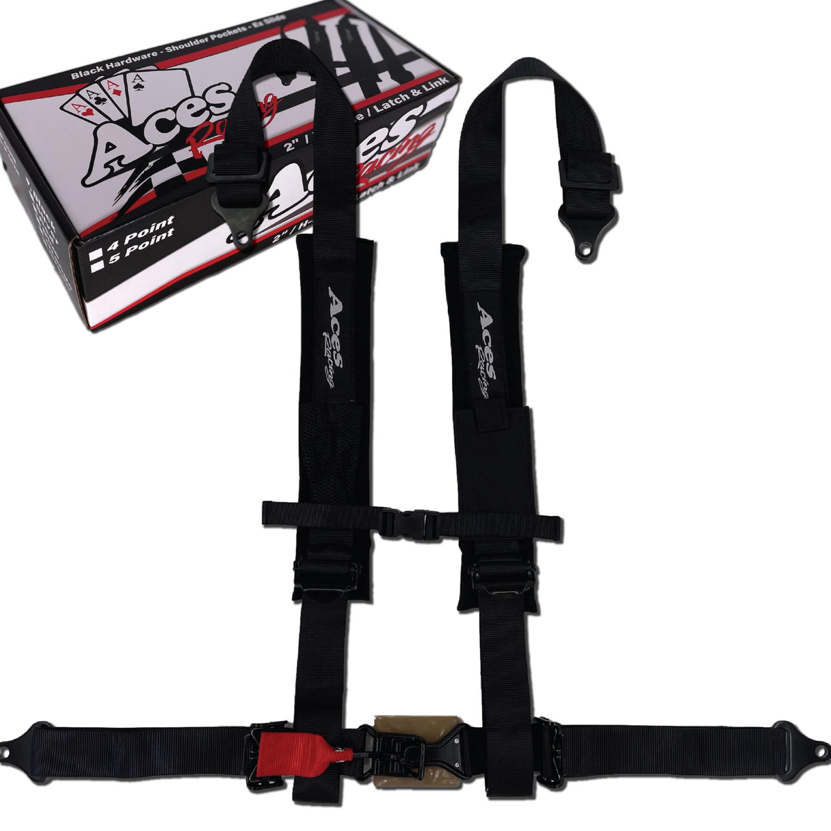 Elite 4 Point Harness with Ez Adjusters-Harnesses-Aces Racing-Black Market UTV