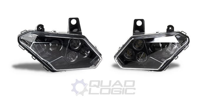 Can-Am Maverick X3 (2017-21) Black LED Headlights (PAIR)-LED Light-Quad-Logic-Black Market UTV