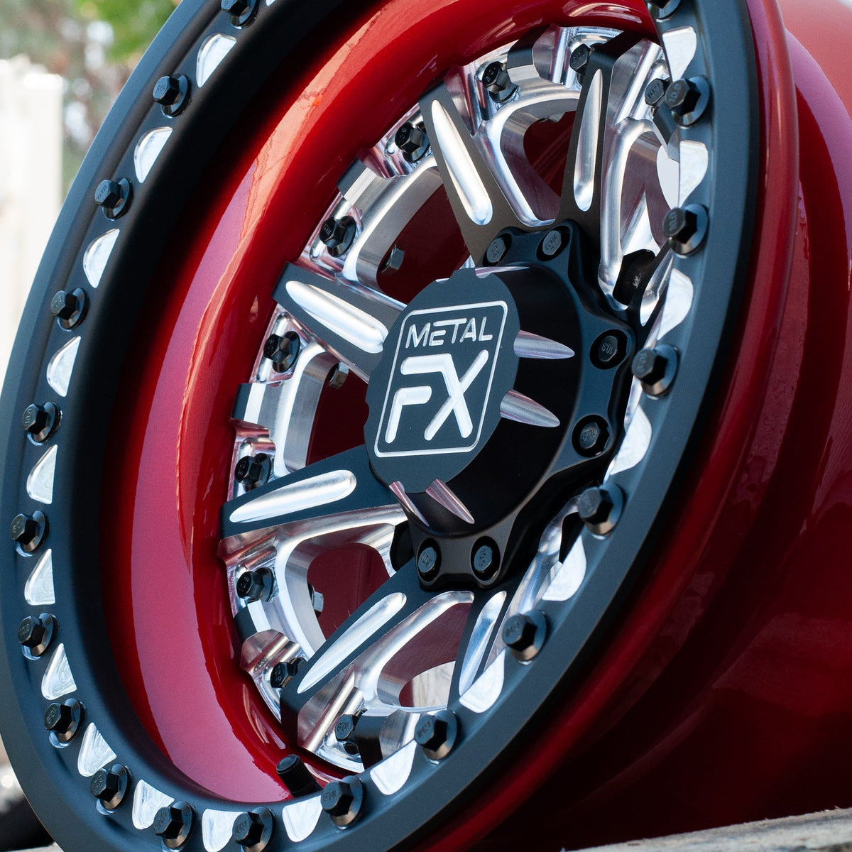 Ballistic Forged Beadlock Wheel Set (Custom)-Wheels-Metal FX Offroad-15x8 | -13 / 3.5+4.5 | 4x136/4x137-CUSTOM-Black Market UTV