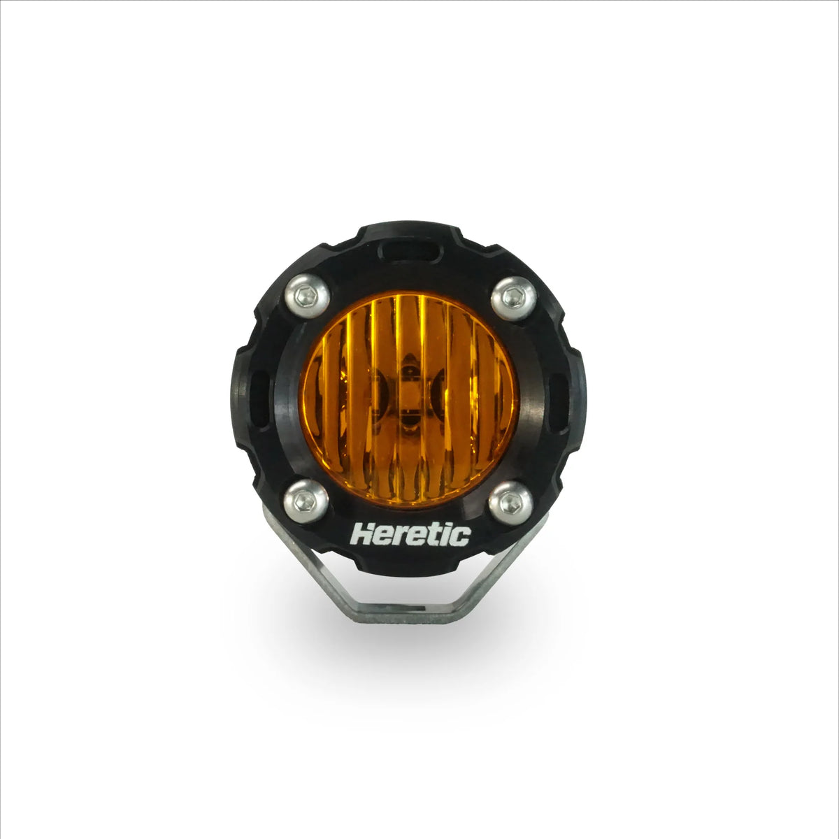 BA-1R Amber LED Pod Light-Lighting Pods-Heretic Studio-Flood-Wiring Harness: 30&quot; and Below for Single Light Bar (up to 180W) + $49.99-Black Market UTV