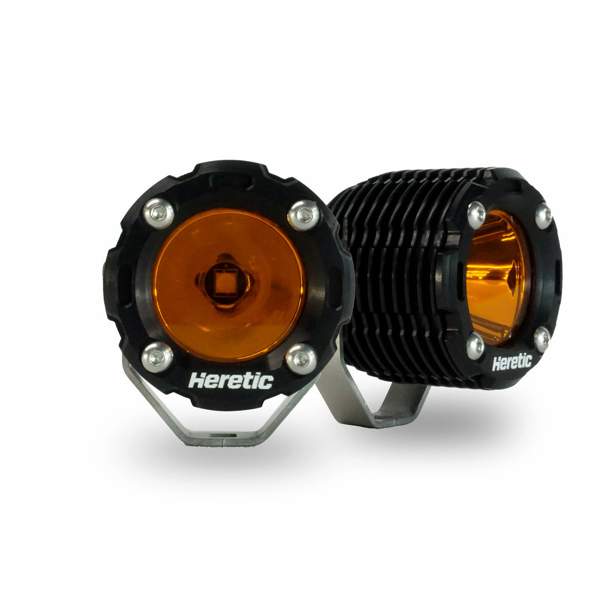 BA-1R Amber LED Pod Light Pair Pack-Lighting Pods-Heretic Studio-Spot-Wiring Harness: Dual Light/ High Power (up to 280W total) + $49.99-Black Market UTV